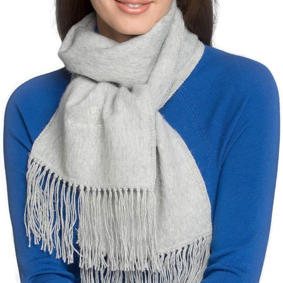 Alpaca Camargo Authentic Gray Camargo Alpaca Scarf with Alpaca Stitched Logo - Picture 1 of 8
